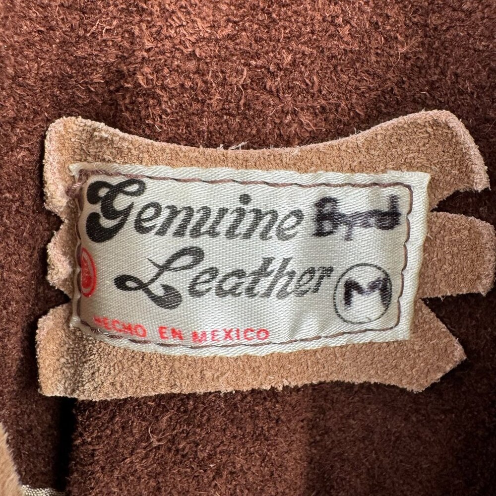 Vintage Brown Suede Bomber Jacket - Picture 9 of 11